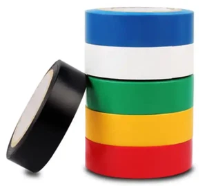 Paquete de 6 cintas aislantes eléctricas de PVC de colores mixtos - Imagen 1 de 8