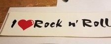 I LOVE ROCK N ROLL BUMPER STICKER COLLECTIBLE VINTAGE 1990'S  WINDOW DECAL