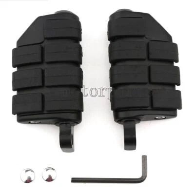 Pedales estriberas negras para motocicleta Harley-Davidson Dyna Wide Glide FXDWG Foto 1 de 4