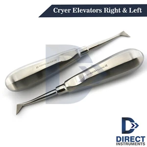 Set 2pz Friggitrice Dentale Ascensori Lame Sinistro Destro Rimuovi Radici Estrazione Denti - Foto 1 di 3