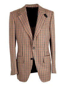 TOM FORD Shelton Checked Brown Sport Coat Size 48 IT / 38R U.S.  New With Tags - Picture 1 of 6