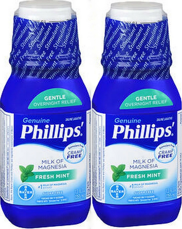Phillips Milk of Magnesia FRESCO COMO NUEVO 12 oz estreñimiento (paquete de 2) __ Foto 1 de 1