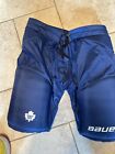 Bauer Hockey Pants Lowers  Nhl Pro Stock Large And 2 Leg Length Maple Leafs