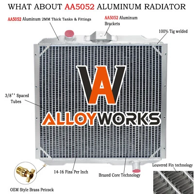 3 Row Aluminum Radiator For 2002-2004 Hummer H1 92-01 AM General Hummer 6.5L V8 Foto 1 de 4