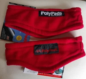 PolyPads Warm Riders Fleece Headband / Ear Warmers Red Large - Clearance BNWT - Picture 1 of 2