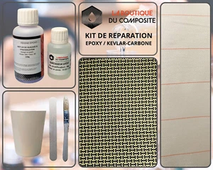 Kit Di Resina Epossidica Anti UV + Carbonio kevlar + Tessuto Delaminage + - Imagen 1 de 2
