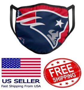 New England Patriots NFL 100% Cotton Face Mask Fast Shipping USA Seller - Picture 1 of 6