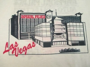 IMPERIAL PALACE AUTO COLLECTION VINTAGE MEN'S MEDIUM DOUBLE SIDED WHITE T SHIRT  - Picture 1 of 8