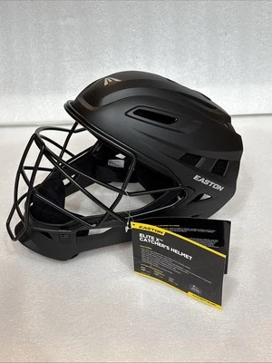 Easton Elite X Casco de Receptor Adulto Talla Grande 7 1/8" - 7 1/2" Negro Nuevo Foto 1 de 4