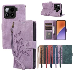 For Xiaomi 15 Pro 14 Poco M6 Plus Leather Embossing Card Wallet Case Phone Cover - Picture 1 of 18