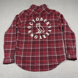 Octobers Very Own OVO Hemd Herren Large rot Büffel kariert Drake Flanell Knopfleiste - Bild 1 von 12