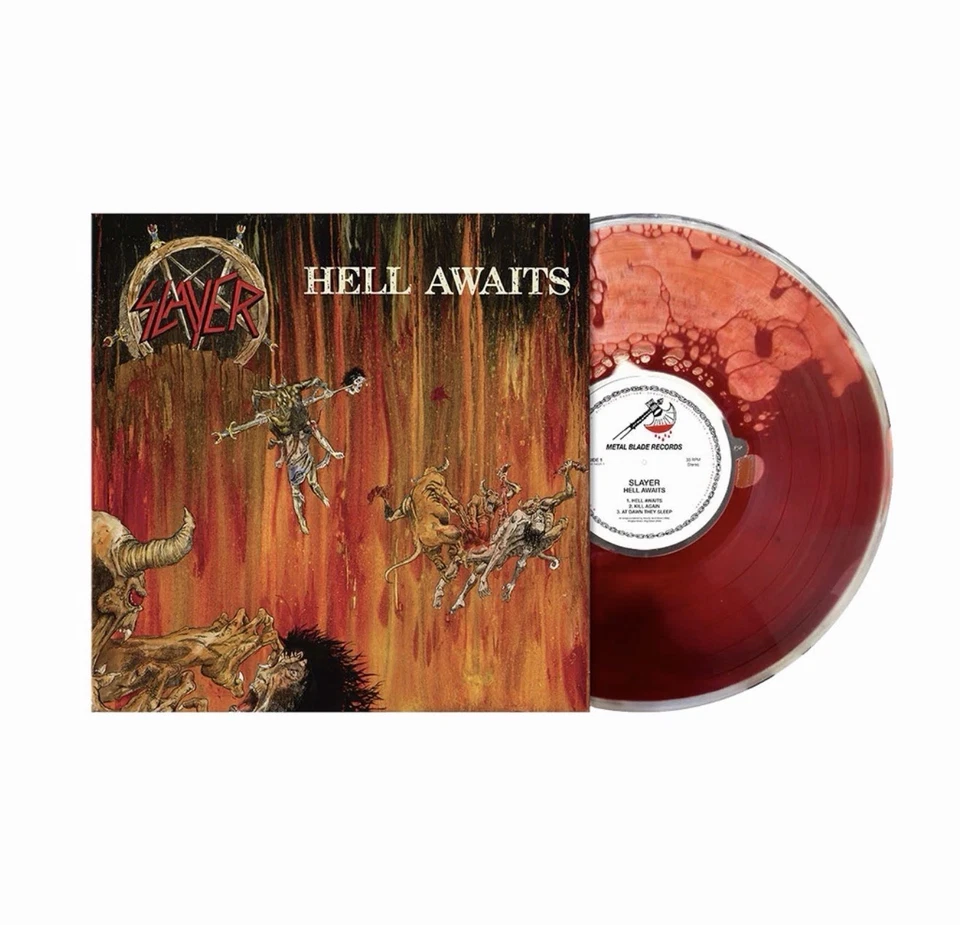 SLAYER Hell Awaits 40th Anniversary BLOOD FILLED Vinyl LP /666 PRESALE - Image 1 of 1
