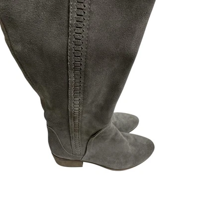 Vince Camuto Kochelda Gamuza Sobre la Rodilla Botas Mujer 8.5 Gris Cremallera Plana Montar Foto 1 de 4