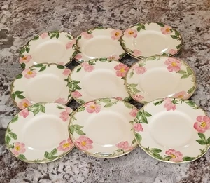 Vintage Franziskaner Wüstenrose und Brot/Butter Teller ca 6 1/4" Set 9  - Bild 1 von 5