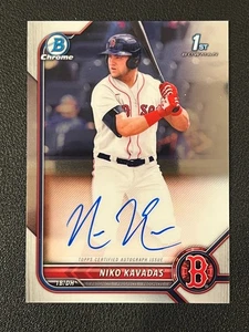Niko Kavadas 2022 Bowman Chrome 1st Auto Red Sox  - Picture 1 of 2