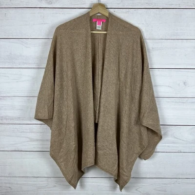 Шаль Lilly Pulitzer OS Terri 100% кашемир желтовато-коричневая коричневая - Изображение 1 из 4