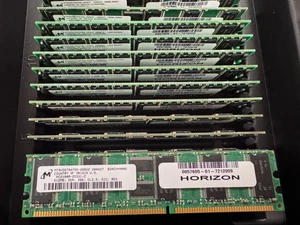 Micron 512MB DDR PC2100R 266 or PC2700U 333 CL2.5 ECC REG MT9VDDT6472G-265 / 331 - Picture 1 of 2
