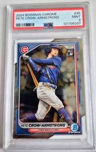 2024 Bowman Pete Crow-Armstrong Rookie Chrome PSA 9 MINT - Cubs - Picture 1 of 2
