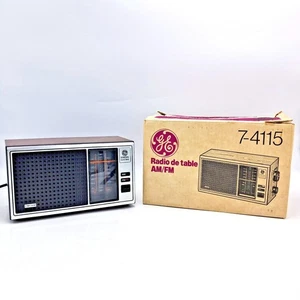 General Electric GE AM/FM Radio Model NO 7-4115B With Original Box - Foto 1 di 12