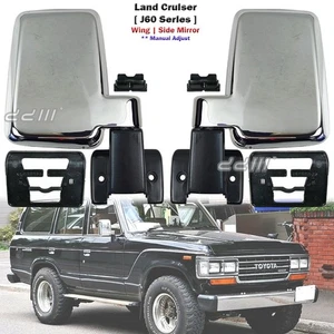NEW Manual Chrome Side Mirror For Toyota Land Cruiser BJ60 BJ62 FJ60 FJ62 HJ60 - Picture 1 of 10