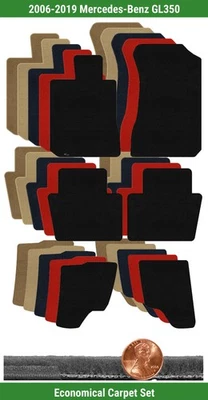 Juego de alfombrillas Velourtex personalizadas para Mercedes-Benz GL350 '06-19 (6 piezas) #YOL Foto 1 de 4