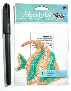 Sequined Tropical Fish Jolee's Stickers Scrapbooking Card Making Embellishment - Picture 1 of 1