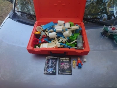 Juego de construcción Fisher Price Construx vintage piezas mixtas estuche rígido naranja años 80 Foto 1 de 4
