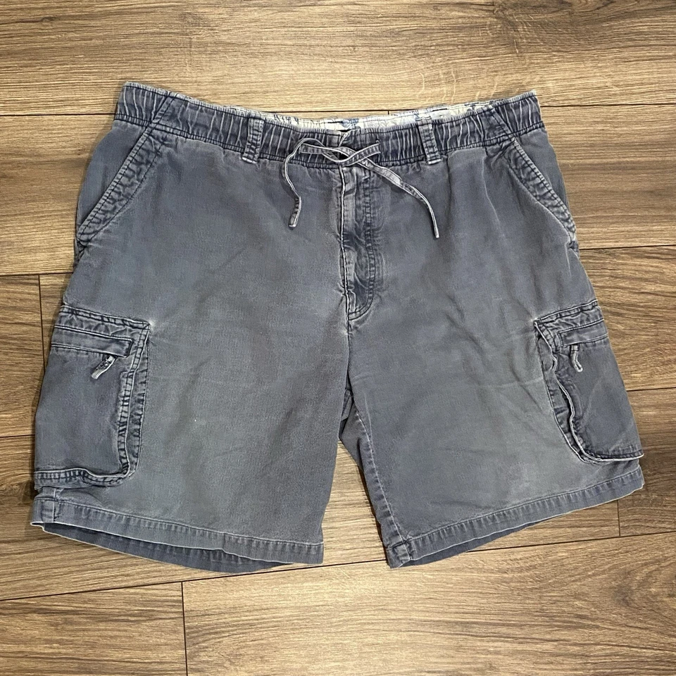 Shorts cargo vintage Ocean Pacific veludo ardósia azul extra grande 100% algodão - Imagem 1 de 4