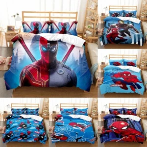 Spider-Man Quilt/Duvet/Doona Cover Bedding Set Pillowcase - Single Double Size - Picture 1 of 22