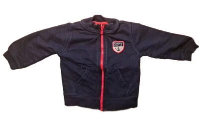 Marítimo Bebé Ancla Chaqueta Sudadera De Carters Talla 6M 62 68 Azul - Imagen 1 de 2