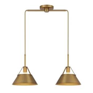 Savoy House 2-Light 11" Linear Chandelier, Natural Brass/Brass - M100107NB - Picture 1 of 1