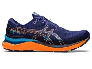 ASICS GEL CUMULUS 24 Entrenador de Correr para Hombres Azul Índigo Reino Unido:12 UE:48 US:13 / 30.5CM - Imagen 1 de 7