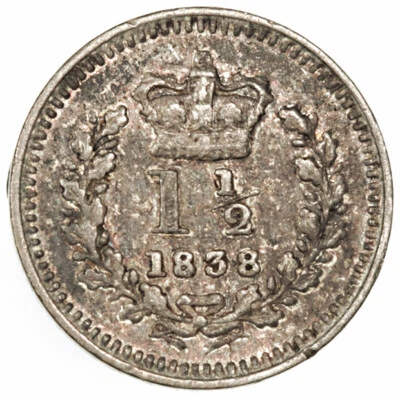 1838 Threehalfpence ~ Victoria 1½d - Image 1 of 2
