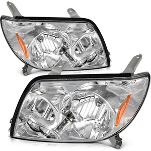Pair Headlights Assembly For 2003-2005 Toyota 4Runner 4.0L 4.7L Chrome Housing - Bild 1 von 8