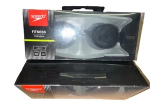Speedo Goggles Adult Unisex Hydropure Charcoal Black Anti Fog UV Prote AU NEW - Picture 1 of 5