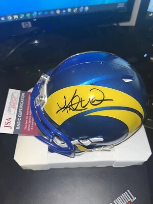 Kurt Warner Signed Los Angeles Rams Flash Mini Helmet HOF SUPERBOWL JSA COA - Image 1 of 2