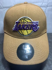 Los Angeles Lakers Hat Ultra Game Official Adjustable Strapback TanTone Curved B - Picture 1 of 10