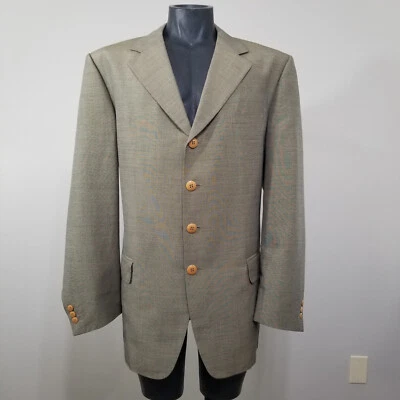 Versace Couture Blazer Sport Coat Suit Jacket 44 Vintage Wool Silk Four Button - Image 1 of 4