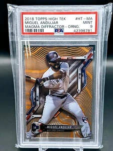 2018 Topps High Tek Orange Magma Diffractor Miguel Andujar Rookie PSA 9 - Picture 1 of 2