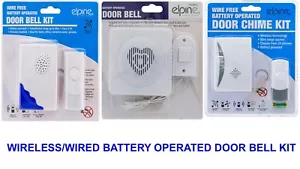 Door Bell Chime Kit 50M Long Range Cordless Wireless Easy Fit Battery Home Offic - Picture 1 of 10