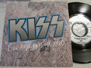 KISS Rock Hard / Deuce 89 7" Single VINYL German BRUCE KULICK Autographed SIGNED - Picture 1 of 2