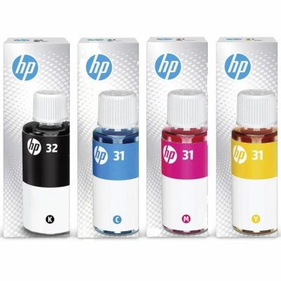 4 Pack Genuine HP 32XL + HP 31 Ink Bottles for Smart Tank Plus 551 651 - Image 1 of 2