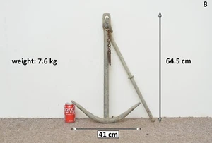 altes Vintage Eisenboot Fischeranker 64,5 cm / 7,6 kg - VERSANDKOSTENFREI - Bild 1 von 6