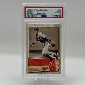 Ichiro 2005 Fleer Authentix admisión general/100 #36 PSA 8 - Imagen 1 de 3