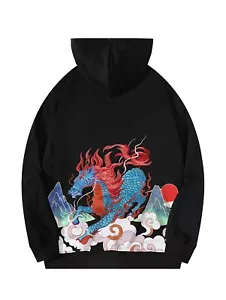 Niepce Demon Horse Embroidered Hoodie Japanese Streetwear Sweatshirt - Picture 1 of 38