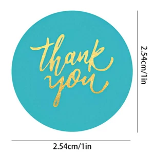 1"/1.5" 1000Pcs Thank You Business Handmade Stickers Labels Round Heart Wedding - Picture 1 of 15