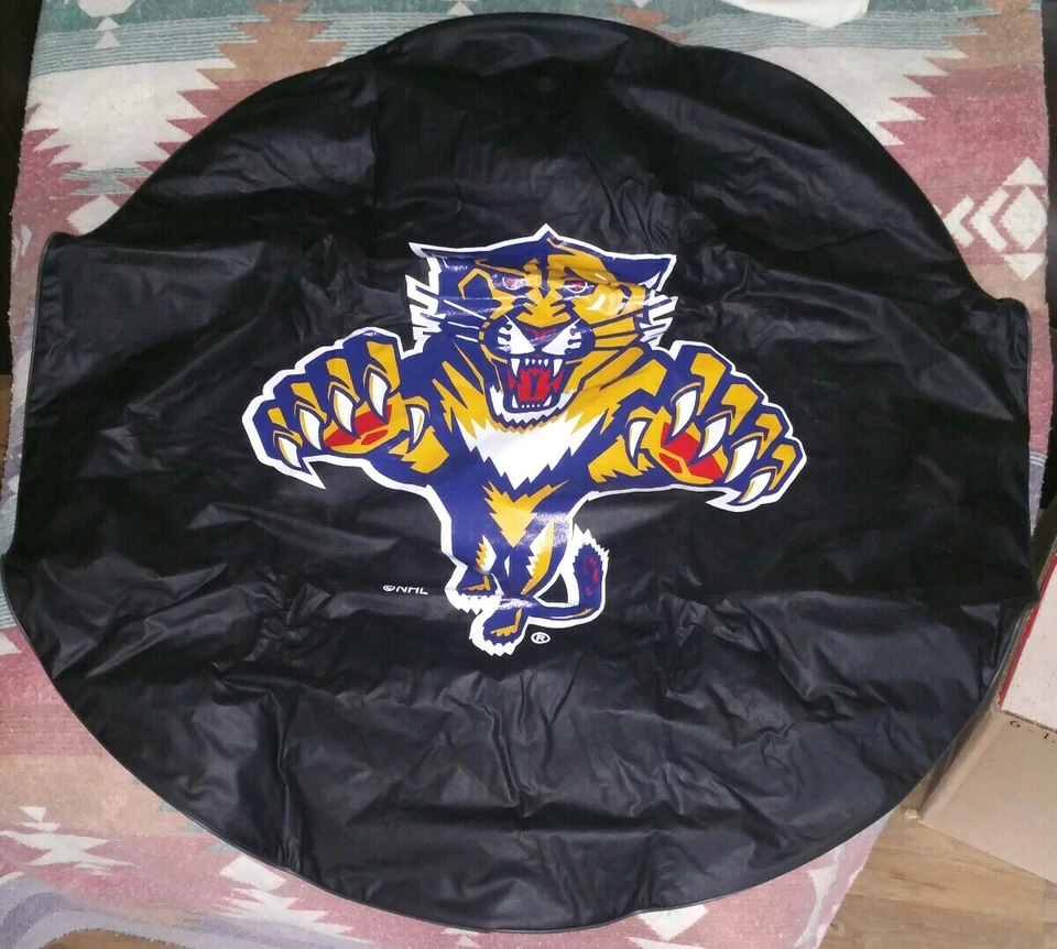 Florida Panthers NHL Black Vinyl Spare Tire Cover  -  34 x 8 - Image 1 of 1
