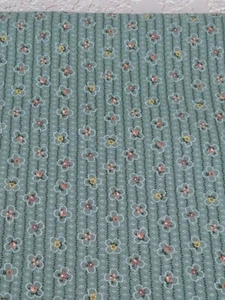 5+ yards quilt fabric vintage Joan Kessler Concord floral stripe green material - Picture 1 of 5