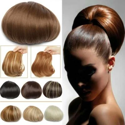 Straight Short Scrunchies as Hepburn Hair Bun Updo Extension Ponytail Hairpiece - Image 1 of 4