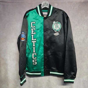 NWT Mitchell & Ness Boston Celtics OG 2.0 Lightweight Satin Bomber Jacket L $150 - Picture 1 of 9